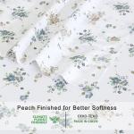 RUVANTI 100% Organic Cotton Sheets Queen Size, Percale Weave, GOTS Certified, 4-Piece Set, Deep Pocket 15", Crisp & Breathable, Soft Durable Bedding, Sábanas Algodón Orgánico – Halcyon