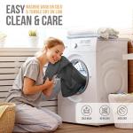 Abeero Home Queen Sheet Set - Luxury Hotel Bed Sheet - Soft Cooling Sheets with Elastic Corner Straps - Deep Pockets Microfiber Bedsheet - Bedding Sheets & Pillowcases - 4 Piece (Queen Size, Gray)