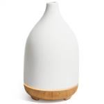 InnoGear Oil Diffuser, 150ML Ceramic Diffuser for Essential Oils Handcrafted Aromatherapy Diffuser Ultrasonic Cool Mist Humidifier with 2 Mist Modes Waterless Auto Off for Room Office, White