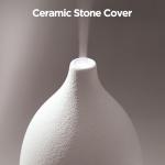 InnoGear Oil Diffuser, 150ML Ceramic Diffuser for Essential Oils Handcrafted Aromatherapy Diffuser Ultrasonic Cool Mist Humidifier with 2 Mist Modes Waterless Auto Off for Room Office, White