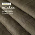 XZ XIFA 100% Natural French Flax Linen Duvet Cover King, Olive Green Cooling Duvet Cover Set, Soft,Textured,Lightweight,Fluffy Linen Bedding Cover Set for Hot Sleepers(1Duvet Cover,2Pillowcases)