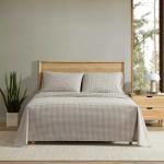 Eddie Bauer - Queen Sheet Set, Crisp & Cooling Sheets w/a Naturally Smooth Cotton Percale Lightweight Feel - Matching Pillowcases & Deep Pocket Fitted Sheet (Harrison Brown)