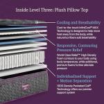 Beautyrest World Class Level Three Plush Pillow Top 16" Mattress - Queen Size - Durable Support, Pressure Relief, Cooling, Motion Separation; CertiPUR-US, 100 Night Sleep Trial and 10 Year Warranty