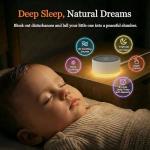 Kipcush White Noise Machine with Night Light – Nursery Sound Machine with Soft Non-Glare Lamp, 30 Soothing Sounds, 8 Color Lights, Up to 8-Hour Timer for Baby & Adults