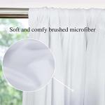 Homechoice Decor Thermal Insulated Blackout Window Curtains, 54" W x 84" L x 2 Panels, Boho Ruched Window Treatments with 3 Rows of Butterfly Flowers, Rustic Rod Pocket Drapes for Room, White (LQ-30)