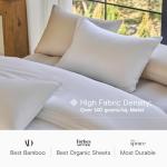 DOZ Duvet Cover Set, 100% Viscose derived from Bamboo, Organically Grown, Buttery Soft, Cooling Duvet Covers, High GSM, 1 Duvet Cover and 2 Pillowcases, 106"x90" (Snow, King/Cal King)