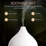 SALKING Essential Oil Diffuser, 100ml Small Aromatherapy Diffuser with Auto Shut-Off Function, Ultrasonic Diffusers for Essential Oils, Cool Mist Humidifier with Warm White Lights, for Office Home
