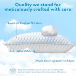 HEYCUZI Bed Pillows Queen Size for Sleeping - Breathable Down Alternative Soft Pillows Set of 2 for Side, Back, and Stomach Sleepers - Hotel Quality Fluffy Microfiber Fill Cooling Skin-Friendly