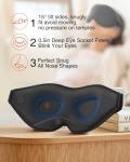 MABAO Sleep Mask for Side Sleeper, Eye Mask for Sleeping Women Men, 3D Contoured Cup No Eye Pressure 100% Light Blocking Sleeping Mask with Adjustable Strap Night Blindfold Flight, Travel, Nap, Black