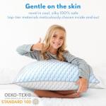 HEYCUZI Bed Pillows Queen Size for Sleeping - Breathable Down Alternative Soft Pillows Set of 2 for Side, Back, and Stomach Sleepers - Hotel Quality Fluffy Microfiber Fill Cooling Skin-Friendly