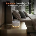 Kipcush White Noise Machine with Night Light – Nursery Sound Machine with Soft Non-Glare Lamp, 30 Soothing Sounds, 8 Color Lights, Up to 8-Hour Timer for Baby & Adults