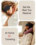 MABAO Sleep Mask for Side Sleeper, Eye Mask for Sleeping Women Men, 3D Contoured Cup No Eye Pressure 100% Light Blocking Sleeping Mask with Adjustable Strap Night Blindfold Flight, Travel, Nap, Black