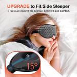 INNELO 3D Contoured Sleep Mask for Side Sleepers, 100% Light Blocking Sleeping Mask for Men & Women, Soft, No Pressure on Eyes, Airplane Blindfold for Travel, Night Eye Cover for Nap, Yoga, Grey