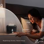 Flame Diffuser for Essential Oils, 200ml Ultrasonic Aroma Diffusers with Cool Mist, Aromatherapy Diffuser with Auto-Off Protection, Small Humidifier for Home,Office,Bedroom,Gift (Black)