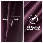 MIULEE Velvet Curtains Purple Orchid Elegant Grommet Thermal Insulated Soundproof Room Darkening Curtains/Drapes for Classical Living Room Bedroom Decor 52 x 84 Inch Set of 2