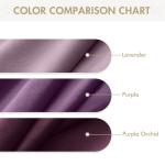 MIULEE Velvet Curtains Purple Orchid Elegant Grommet Thermal Insulated Soundproof Room Darkening Curtains/Drapes for Classical Living Room Bedroom Decor 52 x 84 Inch Set of 2