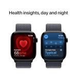 Apple Watch Series 10 [GPS + Cellular 46mm case] Smartwatch with Jet Black Aluminum Case with Ink Sport Loop. Fitness Tracker, ECG App, Always-On Retina Display, Carbon Neutral