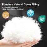 L LOVSOUL Goose Down Fiber Comforter King Size, High Fill Power Hotel Style Bedding Comforter, Fluffy Ultra Soft All Season White Duvet Insert with 8 Corner Tabs