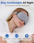 Weighted Eye Mask for Sleeping - Blackout Sleep Mask for Women Men, FACEMOON Lash Extension Eye Covers, Memory Foam, 3D Contoured, Airplane Travel Essentials, Blindfold for Meditation(Gray)