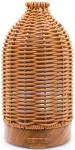 VICTORIA AROMA Essential Oil Diffuser - Multifunction Aromatherapy Diffuser 7 LED Color Changing Light 100ML Rattan Diffuser Easy to Clean Suitable for Home,Office (Tan)