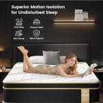 LETMOON California King Mattress, 14 Inch Gel Memory Foam Hybrid Mattress Cal King Size in a Box, Pressure & Pain Relief, Medium Firm, Individual Pocket Spring, Edge Support, CertiPUR-US
