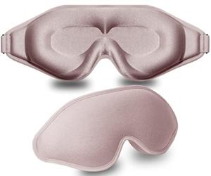 Sleep Mask, 3D Deep Contoured Eye Covers for Sleeping, 99% Block Out Light Eye Mask,Zero Pressure Cup Blindfold for Men Women, with Adjustable Strap for Sleeping, Yoga, Traveling (Pink)