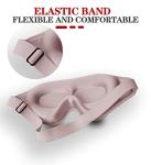 Sleep Mask, 3D Deep Contoured Eye Covers for Sleeping, 99% Block Out Light Eye Mask,Zero Pressure Cup Blindfold for Men Women, with Adjustable Strap for Sleeping, Yoga, Traveling (Pink)