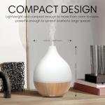 SALKING Essential Oil Diffuser (Set of 2), 100ml Small Aromatherapy Diffuser with Auto Shut-Off, Ultrasonic Diffusers for Essential Oils, Cool Mist Humidifier with Warm White Lights, for Office Home