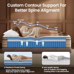 BedStory 14 inch Firm King Size Mattress - Pain-Relieving Hybrid Mattress for Extra Lumbar & Hip Support - No Sagging Bed in a Box - 365-Night Trial - No Odor, Fiberglass-Free, CertiPUR-US Certified