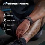 Amazfit Helio Strap Fitness Tracker Wristband, 24/7 Activity & Sleep Tracker with Heart Rate, 10 Days Battery, 27 Sports Modes, Strength Training, Hyrox Race, Subscription Free for Android & iPhone