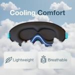 MyHalos® Sleep Mask – 3D Blackout Eye Mask for Women & Men, Side Sleepers, Zero Pressure Memory Foam Eyelash Friendly, Breathable,Award-Winning Sleep Aid for Travel (Black, 1 Count (Pack of 1))