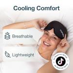 MyHalos® Sleep Mask – 3D Blackout Eye Mask for Women & Men, Side Sleepers, Zero Pressure Memory Foam Eyelash Friendly, Breathable,Award-Winning Sleep Aid for Travel (Black, 1 Count (Pack of 1))