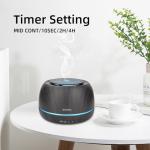 SEEDSEEL 300ML Essential Oil Diffuser,Ultrasonic Aromatherapy Diffuser, 7-Color Gradient Lights, Remote Control, 8 Hours Run Time, Suitable for Home,Office