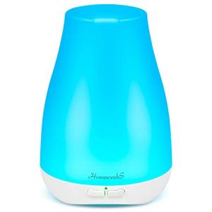 Homeweeks Diffusers, 100ml Colorful Essential Oil Diffuser with Adjustable Mist Mode, Auto Off Aroma for Bedroom/Office/Trip (100 ML 1 Pack)
