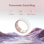 femometer Ring for Fertility and Ovulation Tracking - Size First Sizing Kit - App Auto-Sync - Period & BBT Tracker - Sleep Analysis for Women - Rechargeable & Waterproof Size6