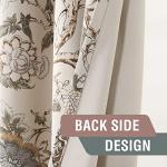 H.VERSAILTEX Blackout Curtains 96 Inch Length 2 Panels Set Floral Print Curtain Drapes for Living Room Thermal Insulated Grommet Window Curtains for Bedroom - Traditional Floral in Sage and Brown