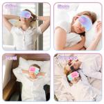 2 Pack Plush Sleeping Eye Mask Soft Plush Eye Mask Fuffy Eye Cover Comfortable Sleep Mask Blindfold Rainbow Faux Fur Eye Shade for Women, Men and Kids Travel Nap Sleeping