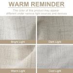 100% Blackout Shield Linen Blackout Curtains for Bedroom 90 Inches Long, Back Tab/Rod Pocket Living Room Drapes, Thermal Insulated Blackout Curtains 2 Panels Set, 50" W x 90" L, Beige
