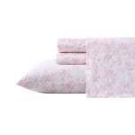 Laura Ashley - Queen Sheet Set, Buttery-Soft Bed Sheets with a Naturally Silky Smooth Cotton Sateen Lightweight Feel - Matching Pillowcases & Fitted Sheet (Bella Pink)