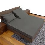 ROYAL BLISS TOP Split King Royal Collection 1900 Egyptian Cotton Bamboo Quality Bed Sheet Set with 1 Fitted Sheet with 36in Split TOP, 1 King Flat and 2 King P/Cases.No Wrinkle (Dark Gray)