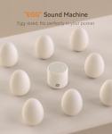 Dreamegg Portable Travel White Noise Machine for Sleep, Features Powerful Battery, Egg-Sized, 16 Nature Sounds, Timer, for Baby Adults Office Privacy Home Gift, Cream