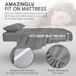 ROYAL BLISS TOP Split King Royal Collection 1900 Egyptian Cotton Bamboo Quality Bed Sheet Set with 1 Fitted Sheet with 36in Split TOP, 1 King Flat and 2 King P/Cases.No Wrinkle (Dark Gray)