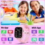 meoonley Kids Watch with 140 Sports Modes,1.5" Kids Fitness Tracker, Girls Smart Watch, No APP/Phone Required, Sleep Monitor, Heart Rate, Puzzle Games, IP68 Waterproof,Gifts for Girls Teens Aged 6-15