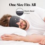 Kitsch Satin Sleep Mask - Eye Masks for Sleep, Softer Than Silk Satin Sleeping Mask Blindfold and Sleep Masks for Women and Men, Eye Care Travel Essentials - Charcoal Black