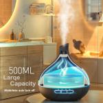 HJTHJT 500ML Essential Oil Diffuser: Aroma Diffuser with Remote Control for Hotel Spa Yoga Room - Humidifiers for Bedroom with 14 Colors LED Night Light for Kids/Women Home Relaxation