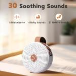 Battery Sound Machine Mini White Noise Machine Baby Shushing Portable Brown Noise Machine 30 Soothing Sounds for Kids Adults Dogs Auto-Off Timer 32 Volume Levels Sleep Machine for Home Office Privacy
