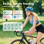 Pautios Smart Watch No App/Phone Required,42mm Smartwatch for Women Men,Fitness Tracker Watch with Heart Rate Monitor, Sleep Tracker, Pedometer,Step Counter,IP68 Waterproof, for Android iOS Phones