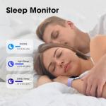 Pautios Smart Watch No App/Phone Required,42mm Smartwatch for Women Men,Fitness Tracker Watch with Heart Rate Monitor, Sleep Tracker, Pedometer,Step Counter,IP68 Waterproof, for Android iOS Phones