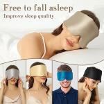 SECZIPE 100% Mulberry Silk Sleep Mask Eye Mask for Women Man with Adjustable Band, for Side Sleeper Blackout Sleep Mask for Travel Rest and Office Large Size (Taupe)