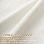 Topfinel 96 Inches Long Pinch Pleated 100% Blackout Curtains,Thermal Insulated Natural Linen Pinch Pleat Viral Drapes with Hooks Rings 2 Panel Sets,Neutral Beige Ivory 8FT Back Tab Window Curtains